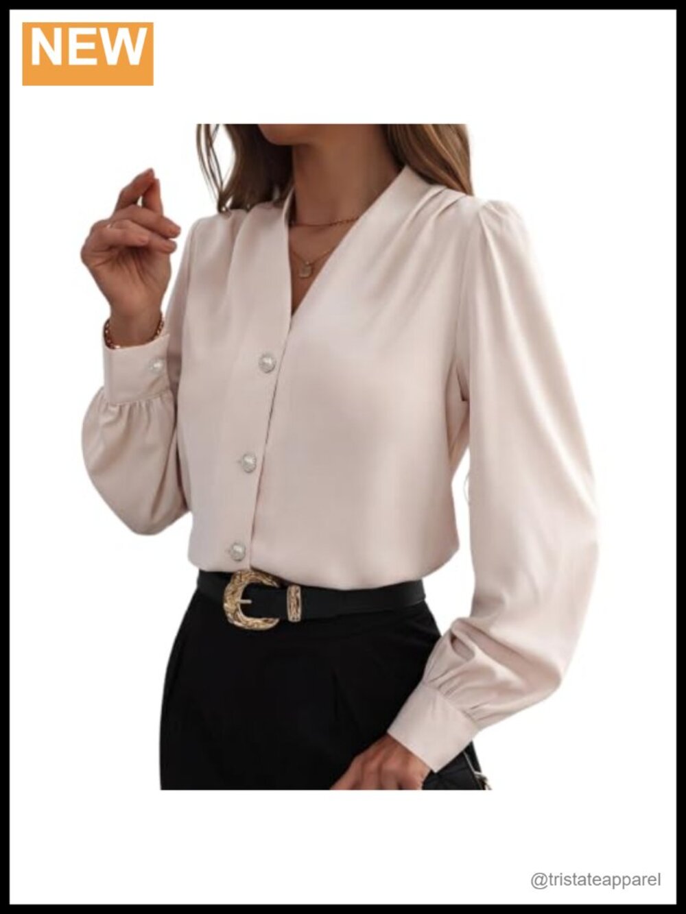 Women's Button Down Blouse Business Casual Long Sleeve Work Shirt